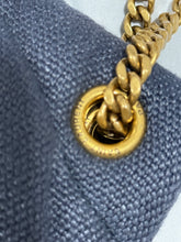 Load image into Gallery viewer, Saint Laurent YSL Small Lou Lou Navy Blue Woven Bag