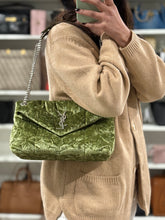 Load image into Gallery viewer, Saint Laurent YSL Small Lou Lou Green Velvet Bag