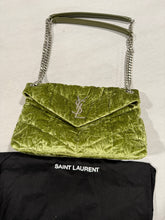 Load image into Gallery viewer, Saint Laurent YSL Small Lou Lou Green Velvet Bag