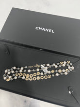 Load image into Gallery viewer, Chanel 19A Egyptian CC Gold tone Faux Pearl Strand Necklace