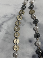 Load image into Gallery viewer, Chanel 19A Egyptian CC Gold tone Faux Pearl Strand Necklace