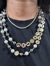 Load image into Gallery viewer, Chanel 19A Egyptian CC Gold tone Faux Pearl Strand Necklace