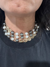 Load image into Gallery viewer, Chanel 19A Egyptian CC Gold tone Faux Pearl Strand Necklace