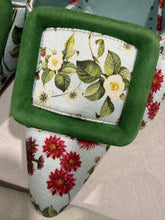Load image into Gallery viewer, Manolo Blahnik Floral Satin Mule