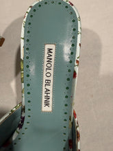Load image into Gallery viewer, Manolo Blahnik Floral Satin Mule