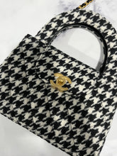 Load image into Gallery viewer, Chanel 24S Black White Houndstooth Large Nano Handbag