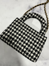 Load image into Gallery viewer, Chanel 24S Black White Houndstooth Large Nano Handbag