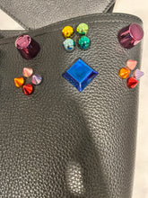 Load image into Gallery viewer, Christian Louboutin Large Cabata Black Leather Multi Color Stud Tote