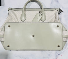 Load image into Gallery viewer, Gucci Ivory Diamonte Canvas and Leather Weekender Travel Bag