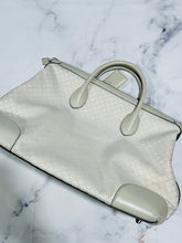 Load image into Gallery viewer, Gucci Ivory Diamonte Canvas and Leather Weekender Travel Bag