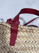 Load image into Gallery viewer, Celine Small Leather-Trimmed Palm Leaves Lipstick Tote