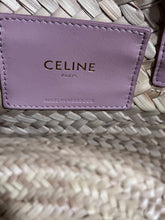 Load image into Gallery viewer, Celine Small Leather-Trimmed Palm Leaves Vintage Pink Tote