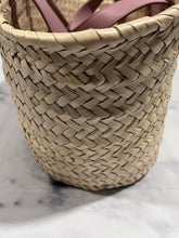Load image into Gallery viewer, Celine Small Leather-Trimmed Palm Leaves Vintage Pink Tote