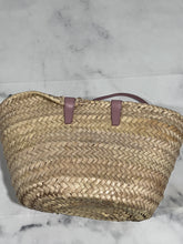 Load image into Gallery viewer, Celine Small Leather-Trimmed Palm Leaves Vintage Pink Tote