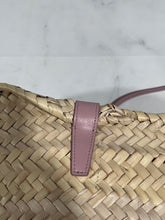 Load image into Gallery viewer, Celine Small Leather-Trimmed Palm Leaves Vintage Pink Tote