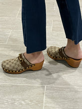 Load image into Gallery viewer, Gucci Horsebit Monogram Clogs Mules