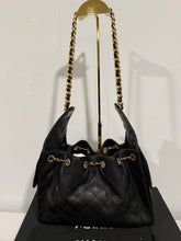 Load image into Gallery viewer, Chanel 25 Black Caviar Small Shoulder Bag