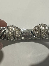 Load image into Gallery viewer, David Yurman Sterling Silver Diamond Waverly Cuff