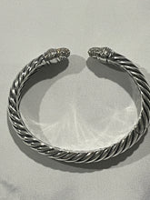 Load image into Gallery viewer, David Yurman Sterling Silver Diamond Waverly Cuff