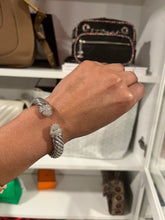Load image into Gallery viewer, David Yurman Sterling Silver Diamond Waverly Cuff