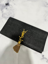 Load image into Gallery viewer, Saint Laurent YSL Kate Tassel Leather Embossed Clutch