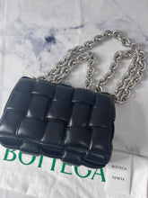 Load image into Gallery viewer, Bottega Veneta Padded Small Cassette Bag Black Silver Hardware