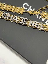Load image into Gallery viewer, Chanel 20A Runway Strass Logo Reissue Chain Belt