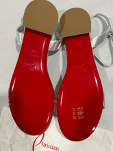 Load image into Gallery viewer, Christian Louboutin Silver Flat Sandal