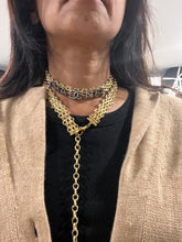 Load image into Gallery viewer, Chanel 20A Runway Strass Logo Reissue Chain Belt