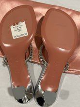 Load image into Gallery viewer, Amina Muaddi Silver Crystal Embellished Thong Sandals