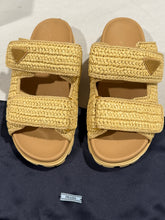 Load image into Gallery viewer, Prada Raffia Dad Slip On Sandals