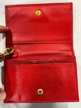 Load image into Gallery viewer, Prada Red Leather Flap Card Case Wristlet