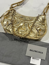 Load image into Gallery viewer, Balenciaga Le Cagole Mini Metallic Gold Crossbody Bag