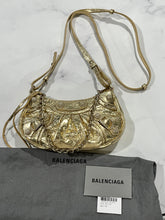 Load image into Gallery viewer, Balenciaga Le Cagole Mini Metallic Gold Crossbody Bag