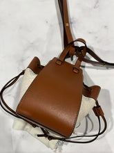 Load image into Gallery viewer, Loewe Canvas Tan Leather Small Hammock Bag
