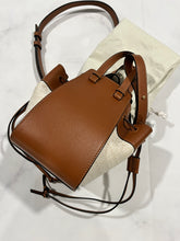 Load image into Gallery viewer, Loewe Canvas Tan Leather Small Hammock Bag