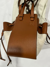 Load image into Gallery viewer, Loewe Canvas Tan Leather Small Hammock Bag