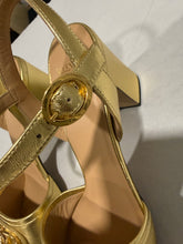 Load image into Gallery viewer, Valentino Garavani V Logo Gold Metallic Sandal