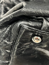 Load image into Gallery viewer, Chanel Black Glazed Calfskin Pleated Leather Tote Handbag