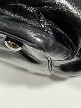 Load image into Gallery viewer, Chanel Black Glazed Calfskin Pleated Leather Tote Handbag