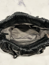 Load image into Gallery viewer, Chanel Black Glazed Calfskin Pleated Leather Tote Handbag