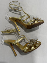 Load image into Gallery viewer, Giuseppe Zanotti Snake Crystal Heel Sandals