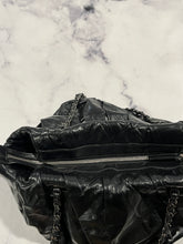 Load image into Gallery viewer, Chanel Black Glazed Calfskin Pleated Leather Tote Handbag