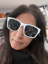 Load image into Gallery viewer, Christian Dior Square White Mirror Sunglasses