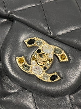 Load image into Gallery viewer, Chanel Black Lambskin Gemstone Turnlock Classic Handbag