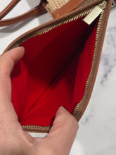 Load image into Gallery viewer, Christian Louboutin Small Top Handle Leather-Trimmed Raffia Tote