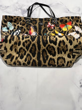 Load image into Gallery viewer, Dolce Gabbana Leopard Butterfly Large Tote Bag
