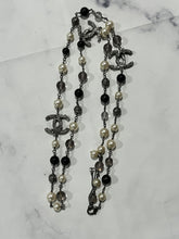 Load image into Gallery viewer, Chanel Silver Tone Strass Chain Long Necklace