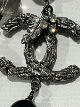 Load image into Gallery viewer, Chanel Silver Tone Strass Chain Long Necklace