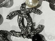 Load image into Gallery viewer, Chanel Silver Tone Strass Chain Long Necklace